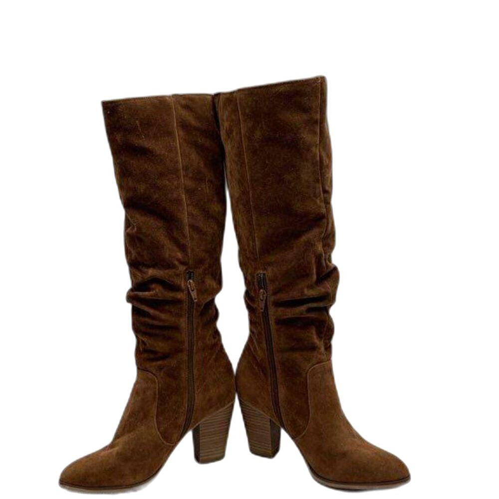 Universal Thread Brown Leather Women's Mid Calf Boots Size 8.5